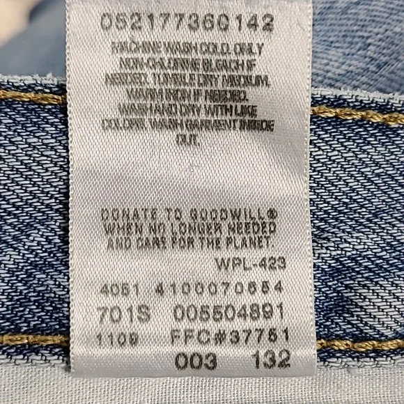 1990s LEVIS 550 MENS 40x27 VINTAGE PRE-OWNED RELAXED FIT DENIM STRIGHT JEANS - Picture 7 of 8